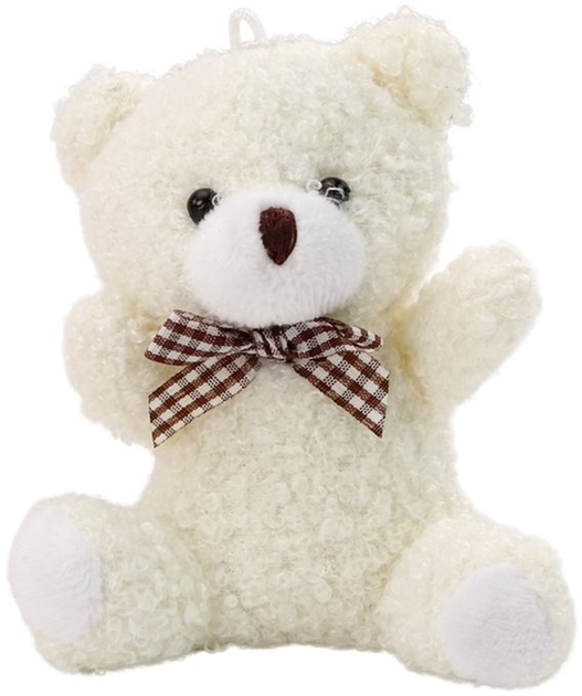 Maskotka-breloczek Lean Toys Miś Biały 10 cm 17470 (5905991003007) - obraz 1