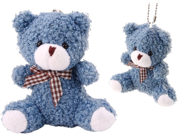 Maskotka-breloczek Lean Toys Miś Niebieski 10 cm 17472 (5905991003021) - obraz 2