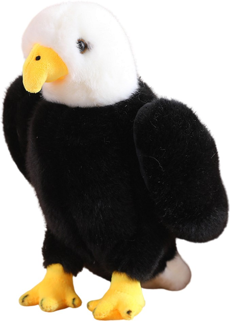 Maskotka-przytulanka Lean Toys Ptak Orzeł Czarno-biały 25 cm 22179 (5905991045359) - obraz 1