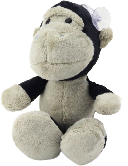 Maskotka Lean Toys Małpka z przyssawką Szara 16 cm 22393 (5905991047490) - obraz 1