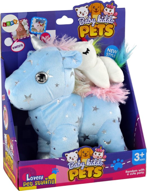 Maskotka muzyczna Lean Toys Jednorożec Niebieski w Gwiazdki 17693 (5905991005438) - obraz 3