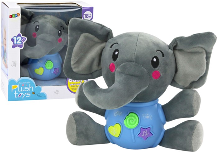 Інтерактивна іграшка Lean Toys Слоник Синій 19 см 17537 (5905991003861) - зображення 2