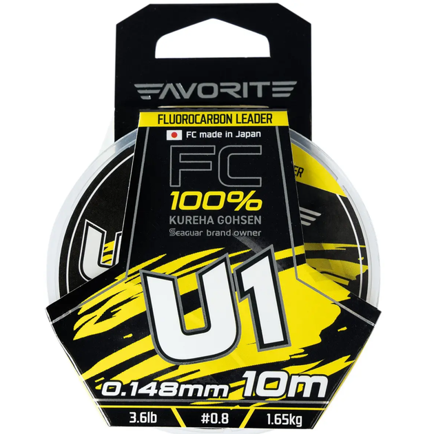 Флюорокарбон Favorite U1 FC 10m #0.8/0.148mm 3.6lb/1.65kg - изображение 2