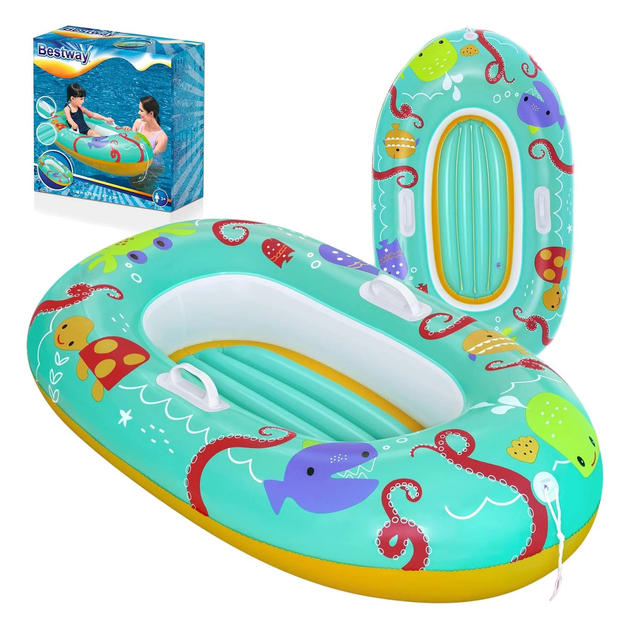 Ponton plażowy do pływania dziecięcy Bestway 119 x 79 cm 34009 (6942138930368) - obraz 1