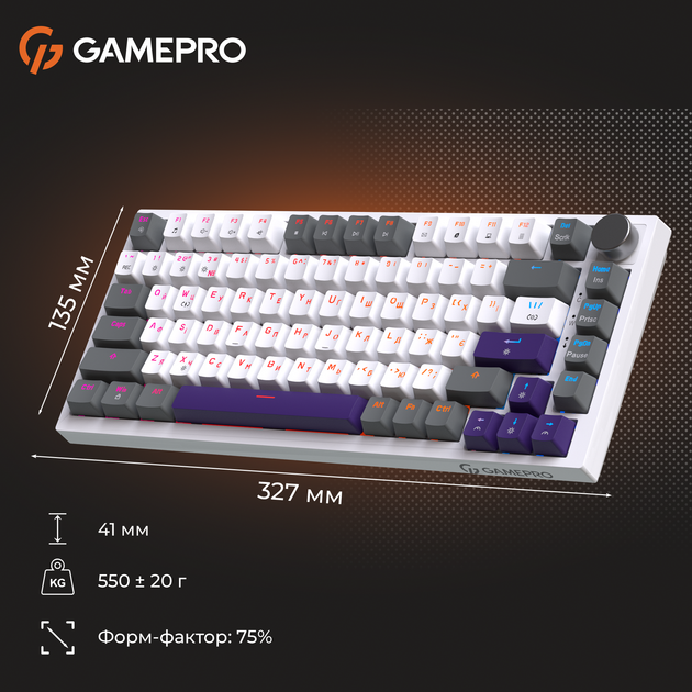 Клавіатура дротова GamePro Genesis Warden MK160P Outemu Swithes