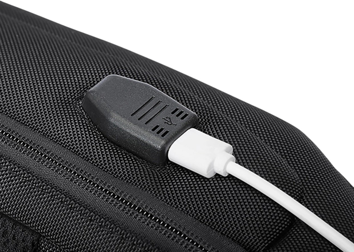 Torba rowerowa Wozinsky Premium Single Shoulder Anti-Theft with Organizer and USB Black (5907769372186) - obraz 7