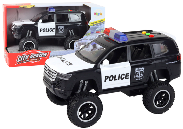Позашляховик Lean Toys Raptor Police з відкривними дверцятами та звуковими і світловими ефектами Чорний (16936) (5905884455296) - зображення 2