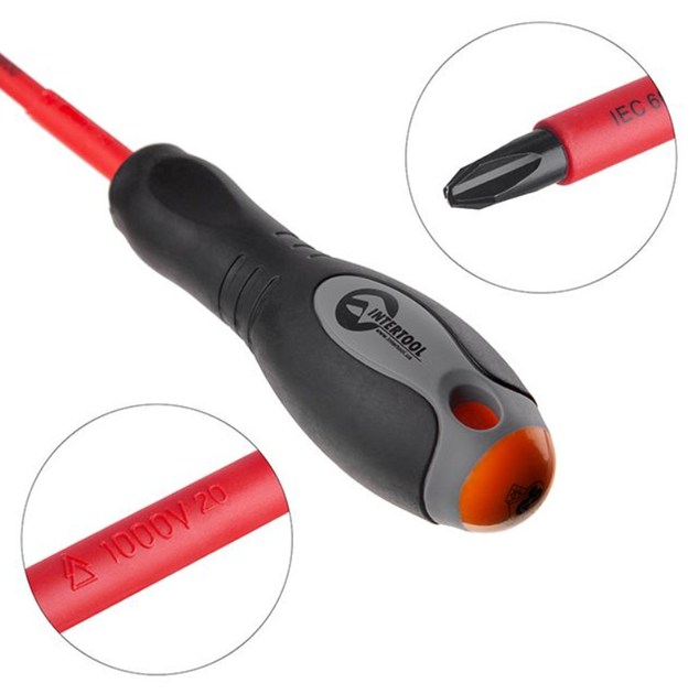 Викрутка Intertool хрестова PH3 х 150 мм 1000 В діелектрична (VT-3213) - зображення 2