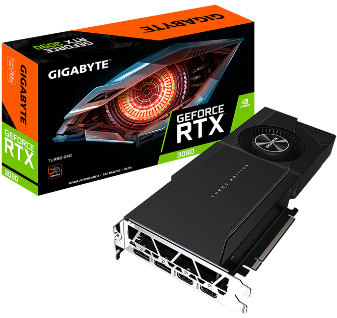 グラフィックボード・グラボ・ビデオカード GIGABYTE RTX 3090 Turbo Edition Відеокарта GIGABYTE GeForce RTX 3090 TURBO 24G GDDR6X (GV