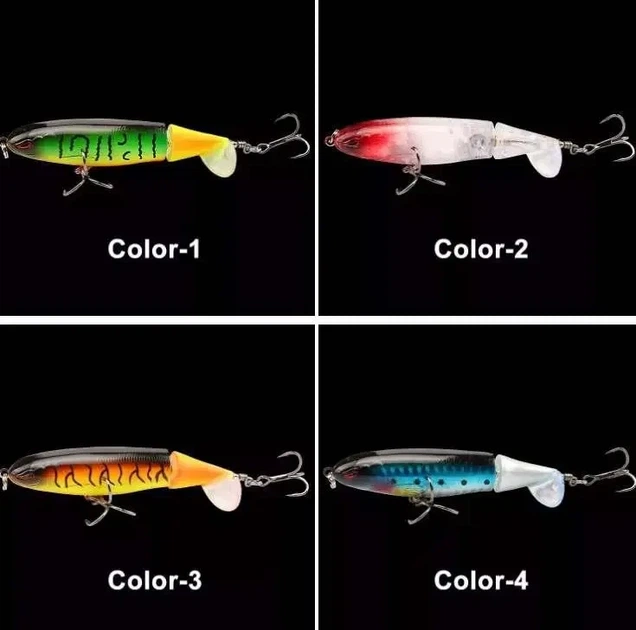 Воблер Topwater Пропбейт приманка 10.5 cm 16.5 g обертовий хвіст Color 6 - Фото 2 Воблер Topwater Пропбейт приманка 10.5 cm 16.5 g обертовий хвіст Color 6 - зображення 2