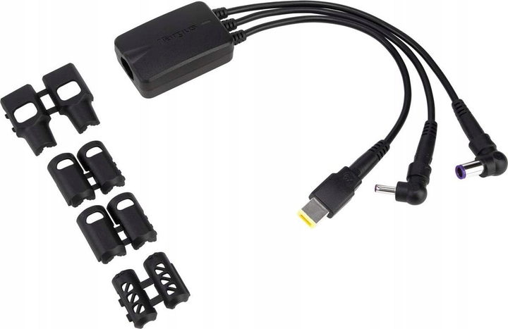 Адаптер живлення для ноутбука Targus ACC1009EUX IEC-C8 - DC F/M 0.12 м Black (ACC1009EUX) - зображення 3
