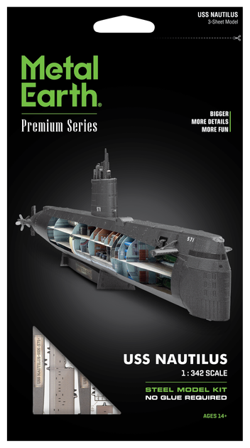 Металлический 3D конструктор "Атомная подводная лодка USS Nautilus", Metal Earth, PS2023 - изображение 7