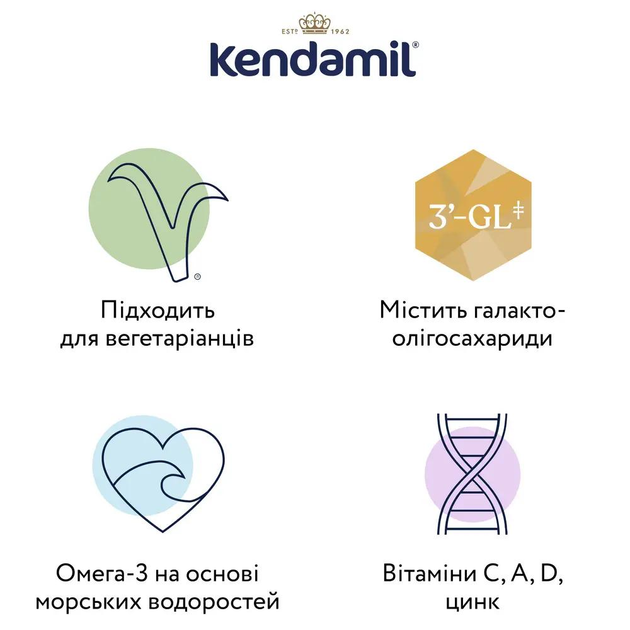 Суміш суха молочна Kendamil 2 етап (6-12 міс) 800 г - изображение 3