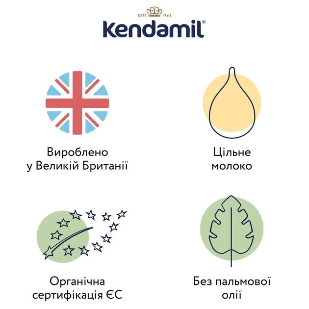 Суміш суха молочна Kendamil Organic 1 етап (0-6 міс) 800 г - изображение 3