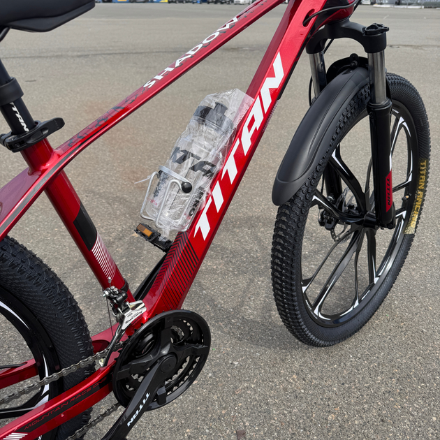 Велосипед подростоковый на литых дисках Titan 26" Shadow 2025 Рама-15,5" red-black - изображение 6