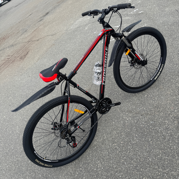 Велосипед CrossBike 29" Everest 2025 Рама-21" black-red - изображение 7