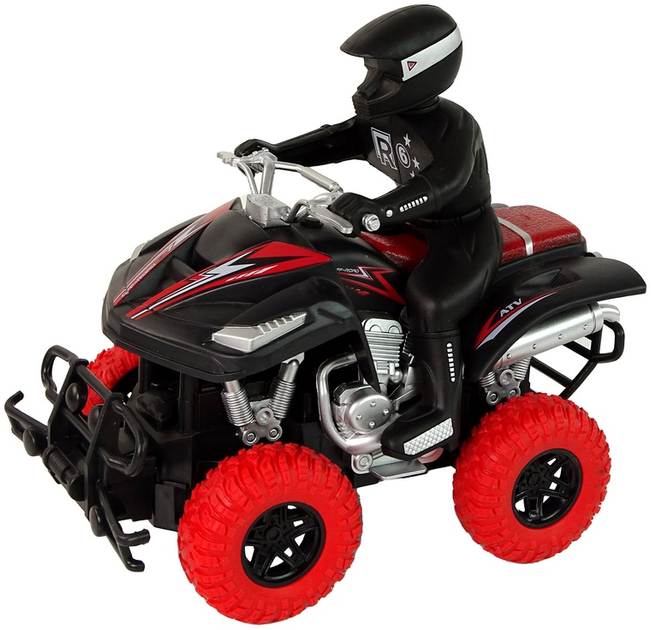 Quad zdalnie sterowany Lean Toys 1:18 Czarno-czerwony 21x20x13 cm (10996) (5905679070840) - obraz 2