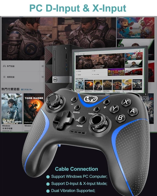 Контролер Cehensy Switch STK-7038 контролери Bluetooth Switch Pro для Nintendo Switch/Lite/OLED/ПК Window з програмованими кнопками - зображення 2