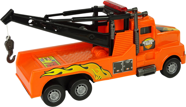 Ciężarówka holownicza Lean Toys Pomoc drogowa z liną 1:10 Pomarańczowa (9852) (5904204757744) - obraz 5