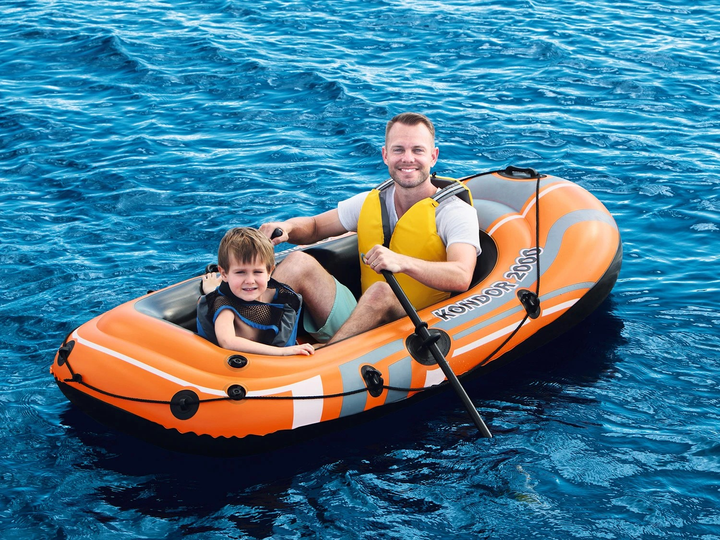 Надувний човен Bestway Hydro-Force Set 196 x 114 см 61062 Помаранчевий (6942138960068) - зображення 11