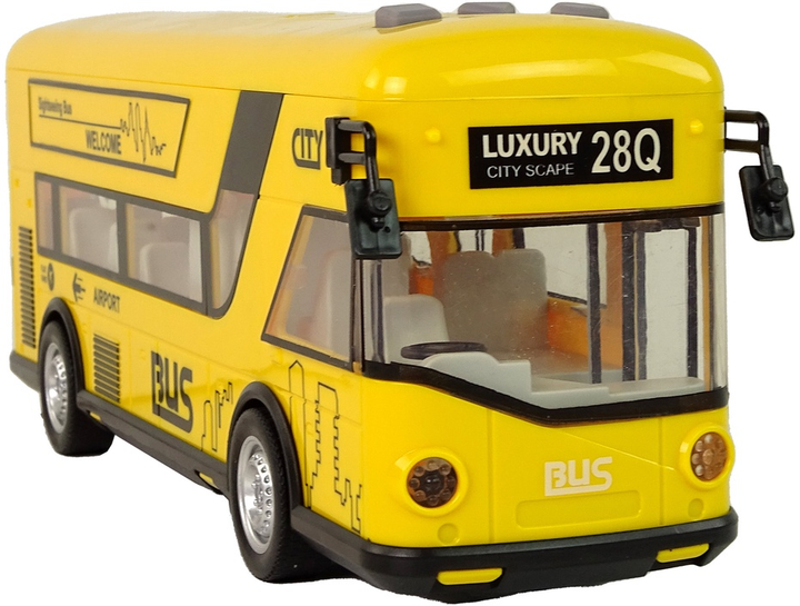 Міський автобус Lean Toys з інерційним приводом 1:18 жовтий (15478) (5905515358569) - зображення 6