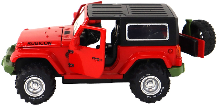Auto terenowe Lean Toys metalowe z napędem frykcyjnym na baterie 1:32 Czerwone (16291) (5905679078242) - obraz 5
