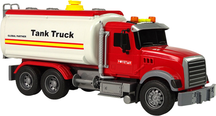 Ciężarówka cysterna Lean Toys z dźwiękiem i światłami Biała (9529) (5904204755511) - obraz 4