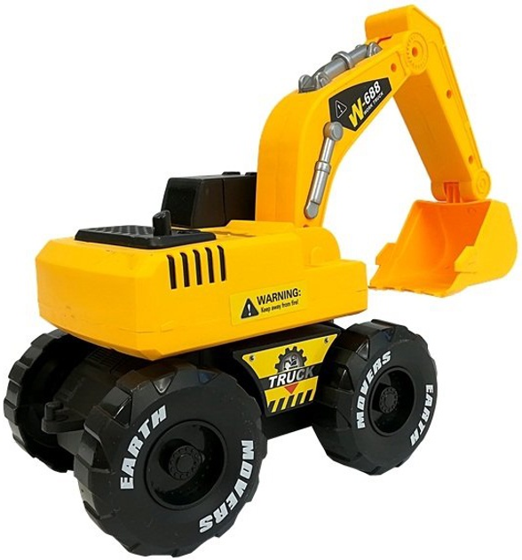 Koparka Lean Toys z napędem frykcyjnym, dźwiękami i światłami Żółta (5645) (5905679070895) - obraz 4