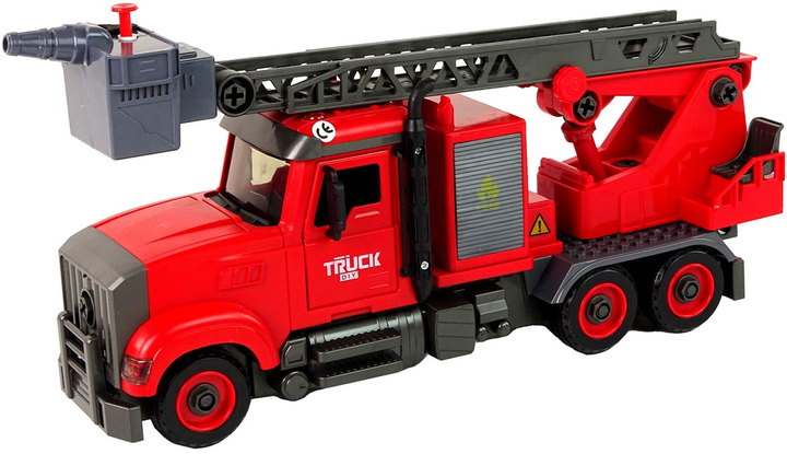 Wóz strażacki Lean Toys do rozkręcania z akcesoriami Czerwony (15923) (5905679074640) - obraz 3
