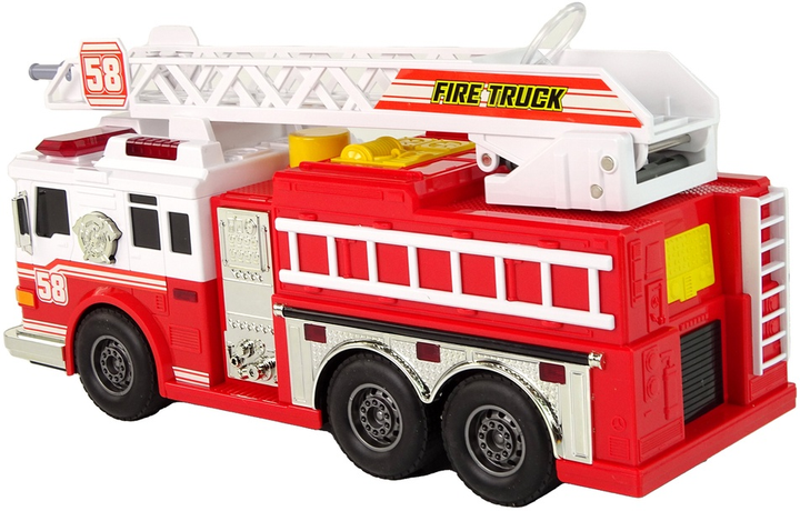 Wóz strażacki Lean Toys z dźwiękiem i światłami Czerwony (15506) (5905515358842) - obraz 7