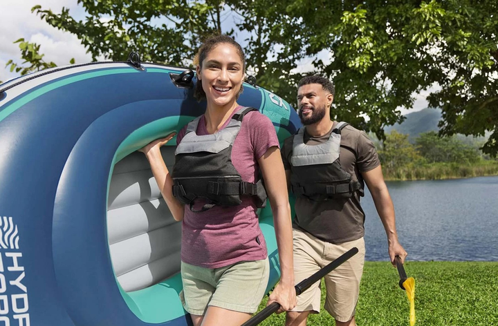 Надувний човен Bestway Hydro-Force Trek X2 Raft 232 x 118 см 61153 (6941607373033) - зображення 6
