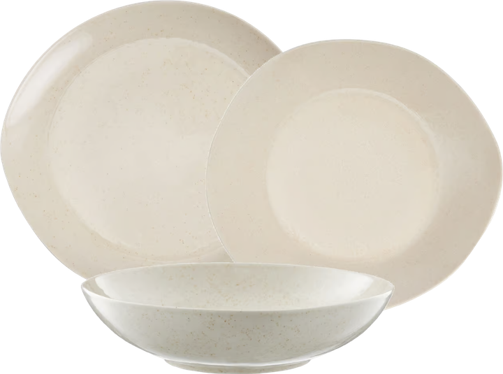Serwis obiadowy Ambition Organic dla 6 osob bezowy 18-elementowy (5904134202062) (955555909526343) - Outlet - obraz 1