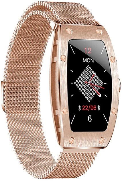 Smartwatch Kumi K18 Swarovski Gold (KU-K18/GD) (K18GD210106083) - Outlet - obraz 3