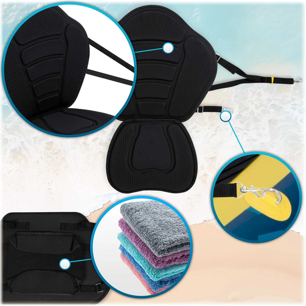 Сидіння для дошки SUP Neo Sport 171100 Чорне (5903890621209) - зображення 12