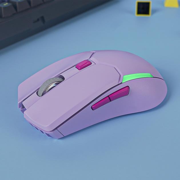 Беспроводная игровая мышь Fantech WGC2 Venom II Vibe, RGB, 800-4000DPI, 2.4GHz, 300mAh, 720h, Фиолетовый - изображение 6