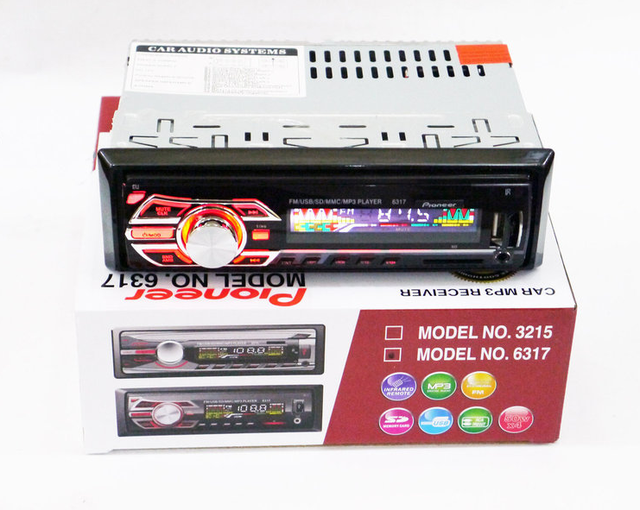 Автомагнитола 1DIN MP3 6317 RGB панель пульт автомобильное радио музыкальный USB SD AUX - Фото 8 Автомагнитола 1DIN MP3 6317 RGB панель пульт автомобильное радио музыкальный USB SD AUX - изображение 8