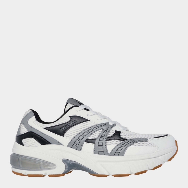 Акція на Чоловічі кросівки Skechers 183215 WBK 40.5 (10.5US) 27.5 см Білий/Сірий від Rozetka