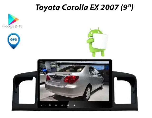 Штатна автомагнітола з навігацією Gps для автомобілів Toyota Corolla EX 2007 9 дюймів Android 10.1 - зображення 2