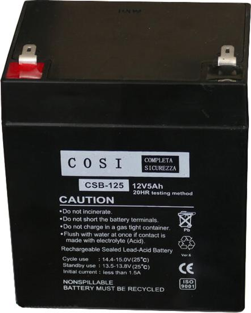 Акумуляторна батарея для ДБЖ Cosi CSB-125 12V 5Ah AGM NV820962 - изображение 1