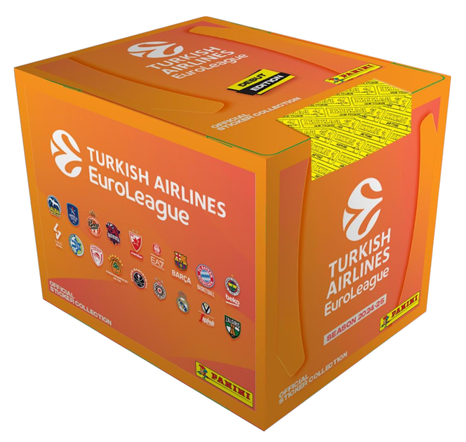 Набір колекційних карток Panini Euroleague 2025: Display of 50 Packs 105881 (8051708023084) - зображення 1