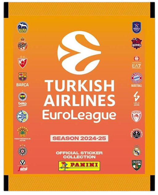 Набір колекційних карток Panini Euroleague 2025: Display of 50 Packs 105881 (8051708023084) - зображення 2