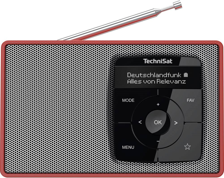 Odbiornik radiowy TechniSat Digitradio 2 DAB+ Red-Silver (0003/3910) - obraz 1