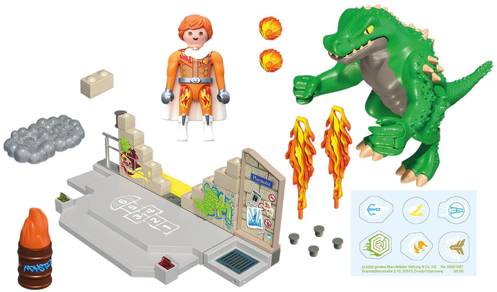 Zestaw zabawek dla dzieci Playmobil Bohaterski pojedynek z jaszczurem (71831) (4008789718310) - obraz 3