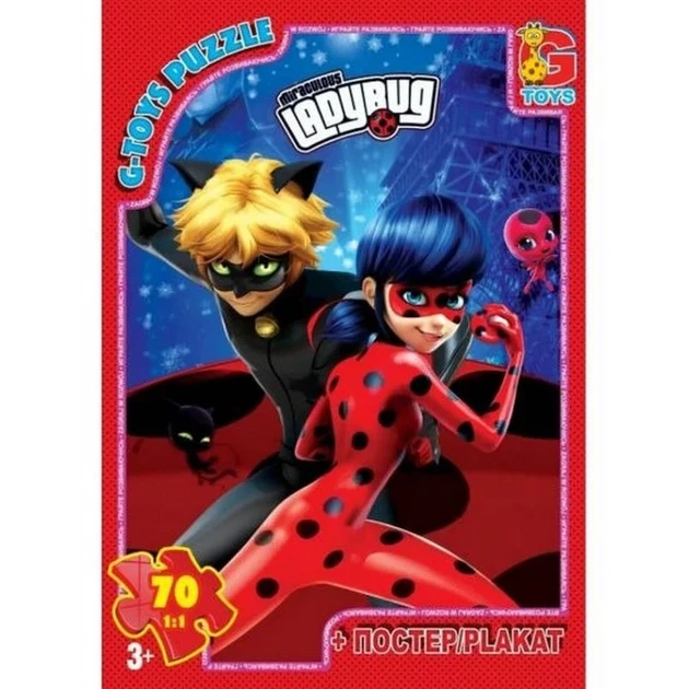 Пазлы ТМ G-Toys из серии Леди Баг 70 элементов LB1002 Разноцветный shop (4824687633070) - Фото 1 Пазлы ТМ G-Toys из серии Леди Баг 70 элементов LB1002 Разноцветный shop (4824687633070) - изображение 1