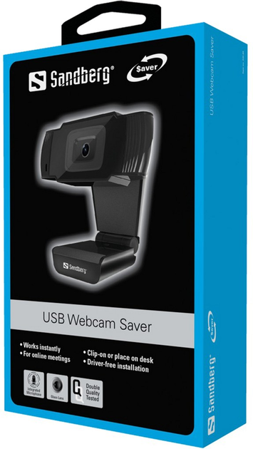 Kamera internetowa Sandberg Saver USB Webcam 480P Czarna (5705730333958) - obraz 2