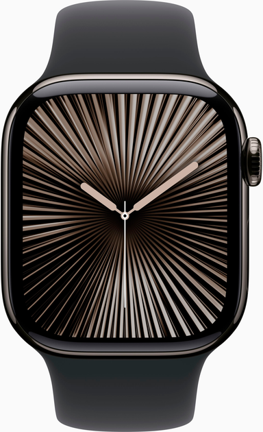 Смарт-годинник Apple Watch Series 10 GPS + Cellular 42mm Slate Titanium Case with Black Sport Band - S/M (MWXG3QH/A) - зображення 2