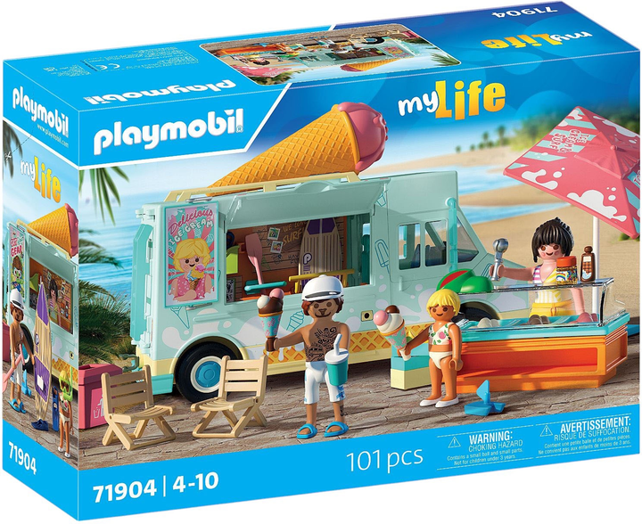 Zestaw zabawek dla dzieci Playmobil Furgonetka z lodami i sklepikiem surfingowym (71904) (4008789719041) - obraz 1