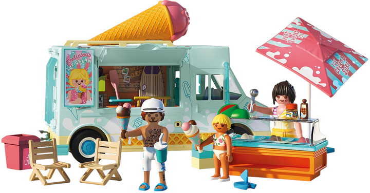 Zestaw zabawek dla dzieci Playmobil Furgonetka z lodami i sklepikiem surfingowym (71904) (4008789719041) - obraz 2