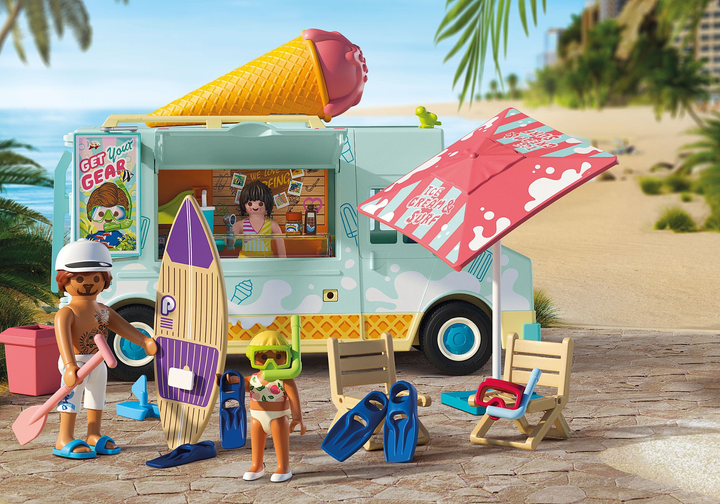 Zestaw zabawek dla dzieci Playmobil Furgonetka z lodami i sklepikiem surfingowym (71904) (4008789719041) - obraz 4