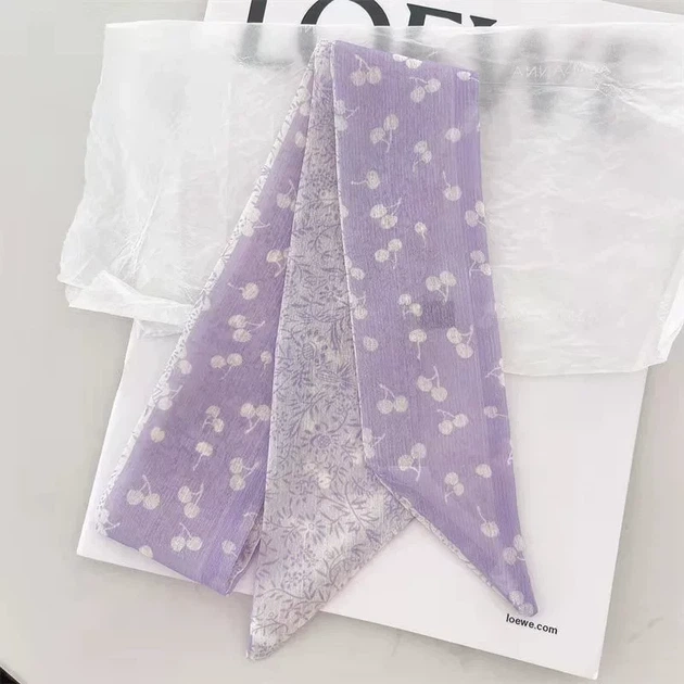Хустинка-стрічка твіллі для волосся на шию на руку на сумку Honey Fashion Accessories фіолетовий (12-348/6) - Фото 1 Хустинка-стрічка твіллі для волосся на шию на руку на сумку Honey Fashion Accessories фіолетовий (12-348/6) - зображення 1